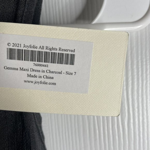 Mia Joy Maxi Dress Womens 7 Jemma Gray Ruffle Lace Hem Cut Out Back Cottagecore - Picture 4 of 6